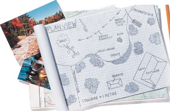 Make a detailed site plan of your waterfront Make a detailed site plan of your waterfront