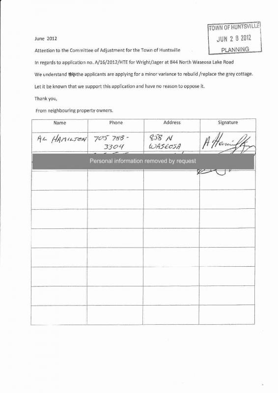 supposed letters of support